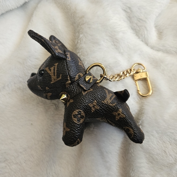 Other - Designer Inspired Leather Bulldog Bag Charm